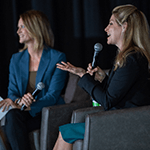 Speakers-Harnessing-Partnerships-Rural-Summit-Homepage-Callout Two women speaking in a panel